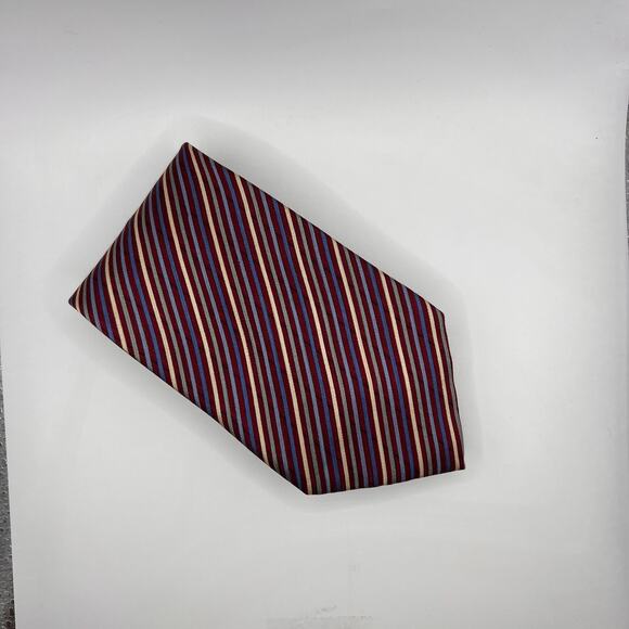 Cape Cod Nexkwear - Men’s Tie - 60” Long- Repp Stripe Patriotic Necktie Red Blue - Picture 5 of 6